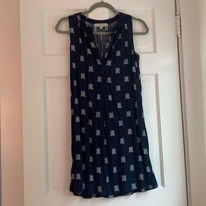 LOFT XS Navy Sleeveless Turtle Dress